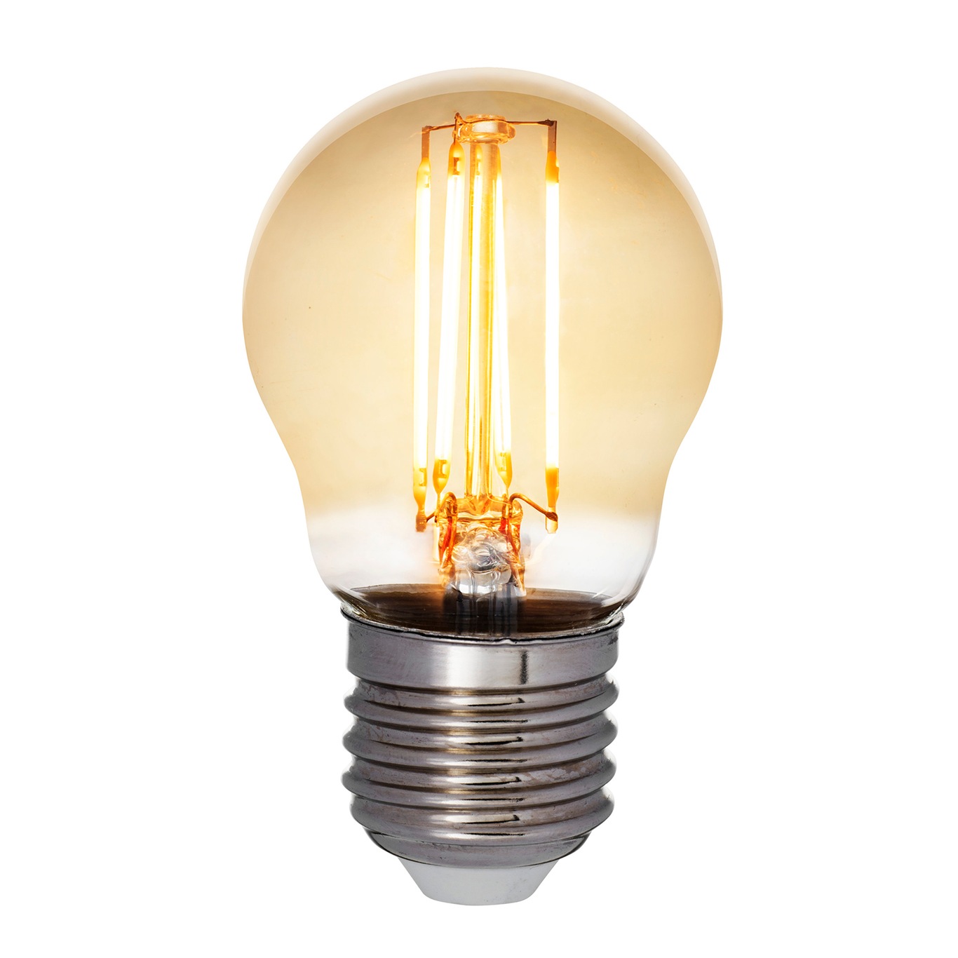 LED Filament Amber P45 4,5W E27 360lm Dimbar