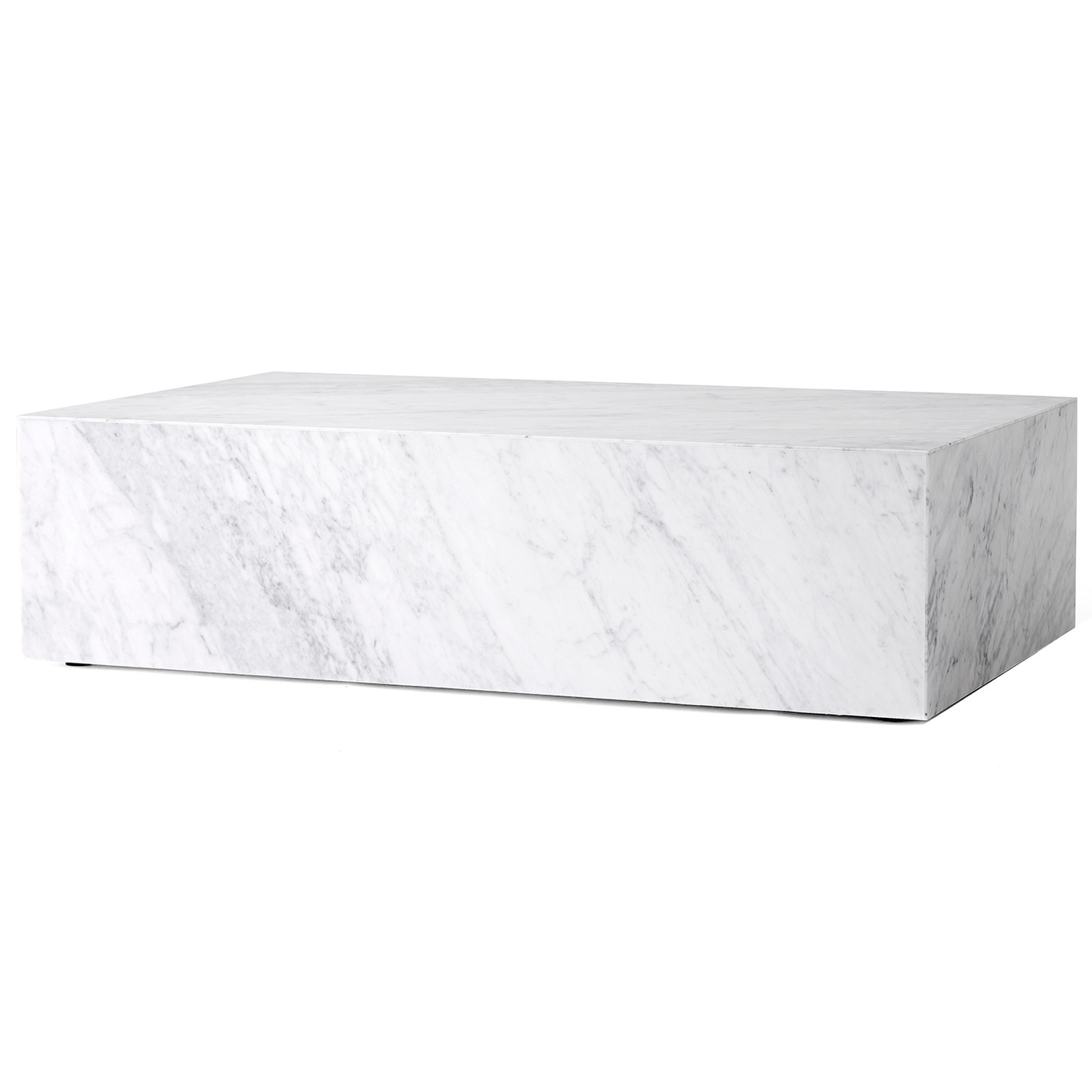 Plinth Low Salongbord 100x60 cm, Carrara Marmor