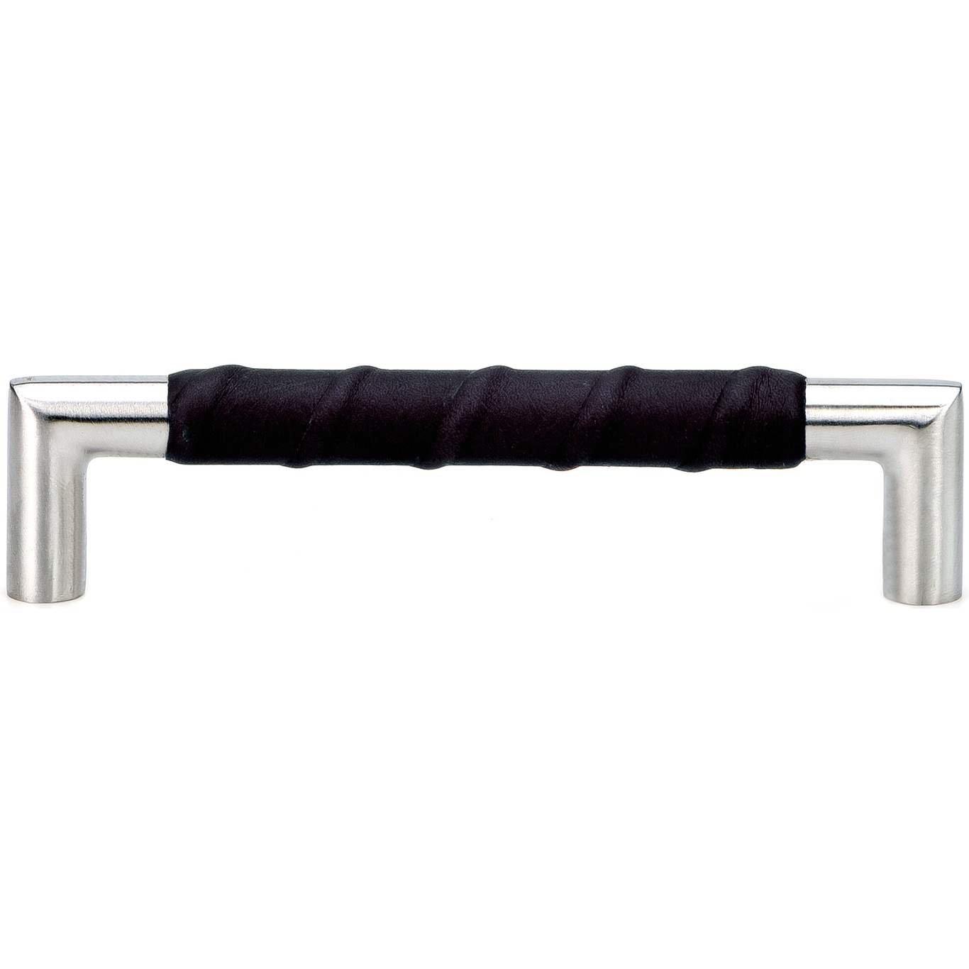 Norma Handle Stainless/Black Leather
