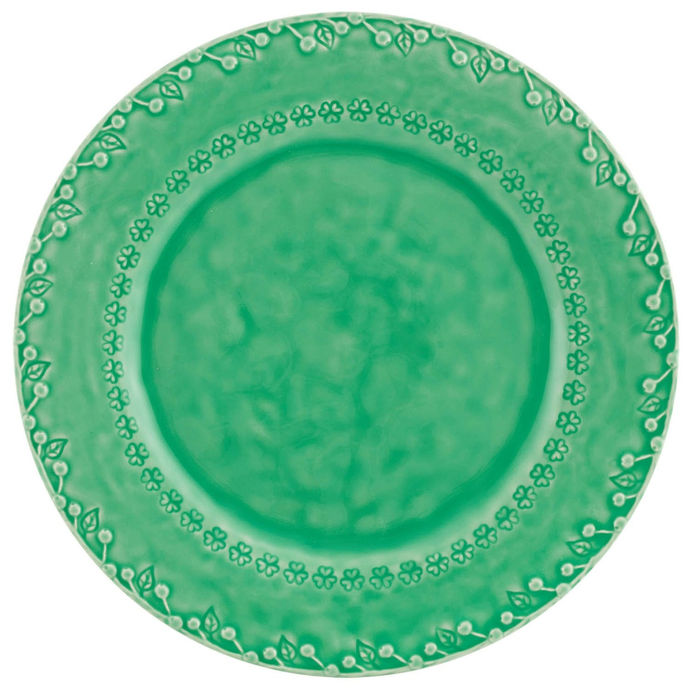 Flora Middagstallerken 29 cm, Grønn