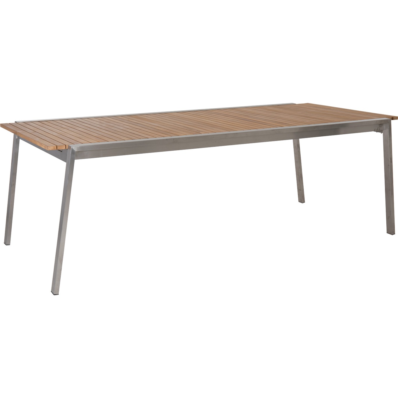 Naos Spisebord 100x220-320 cm, Rustfritt Stål/Teak