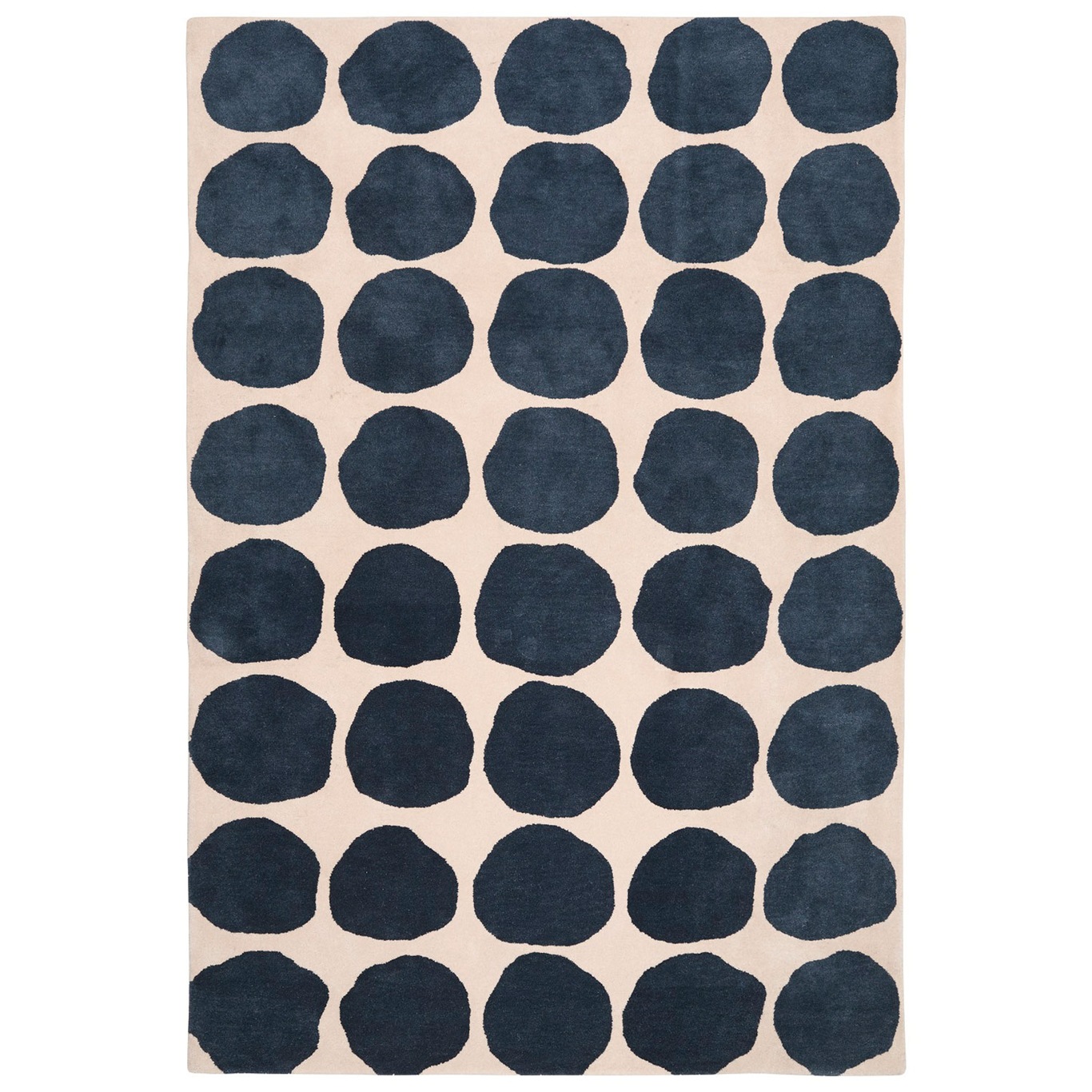 Dots Gulvteppe 180x270 cm, Khaki/Blå Melange