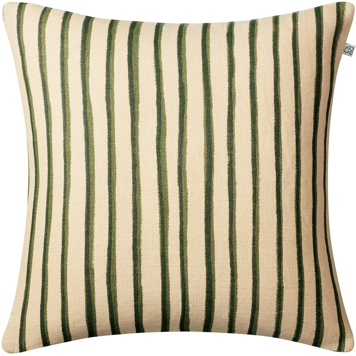Jaipur Stripe Putetrekk 50x50 cm, Light Beige / Cactus Green / Green