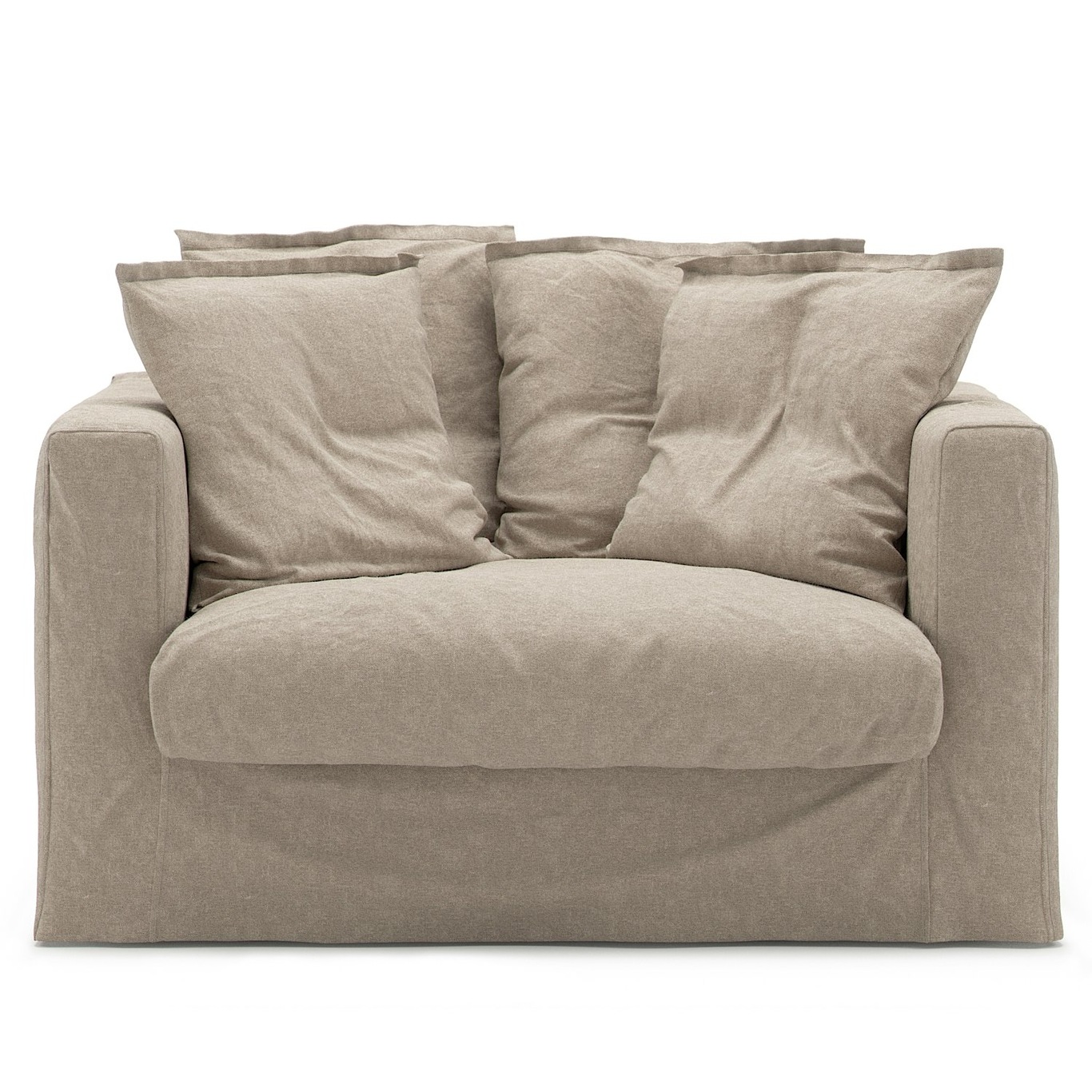Le Grand Air Loveseat Stopning Lin, Savage Linen
