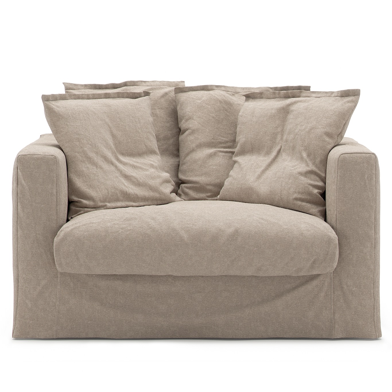 Le Grand Air Loveseat Stopning Lin, Savage Linen
