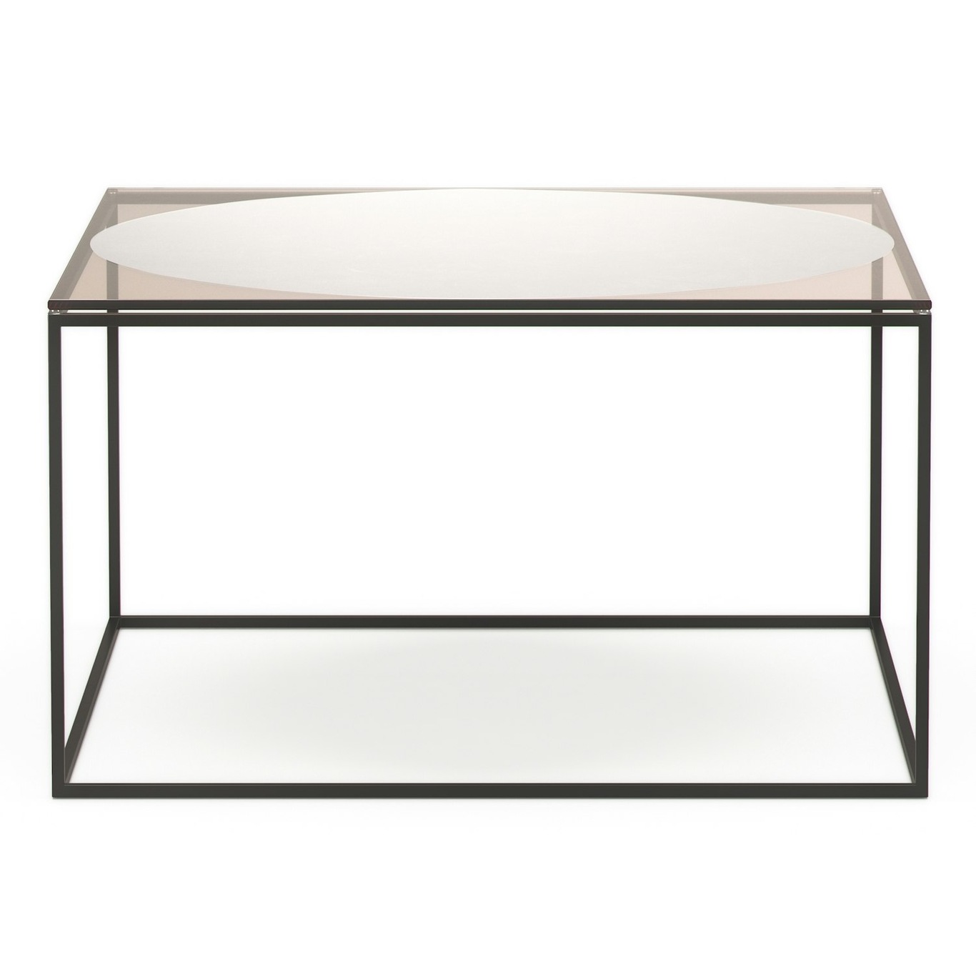 Observe Salongbord 70x70 cm, Ravfarget Glass / Speilglass