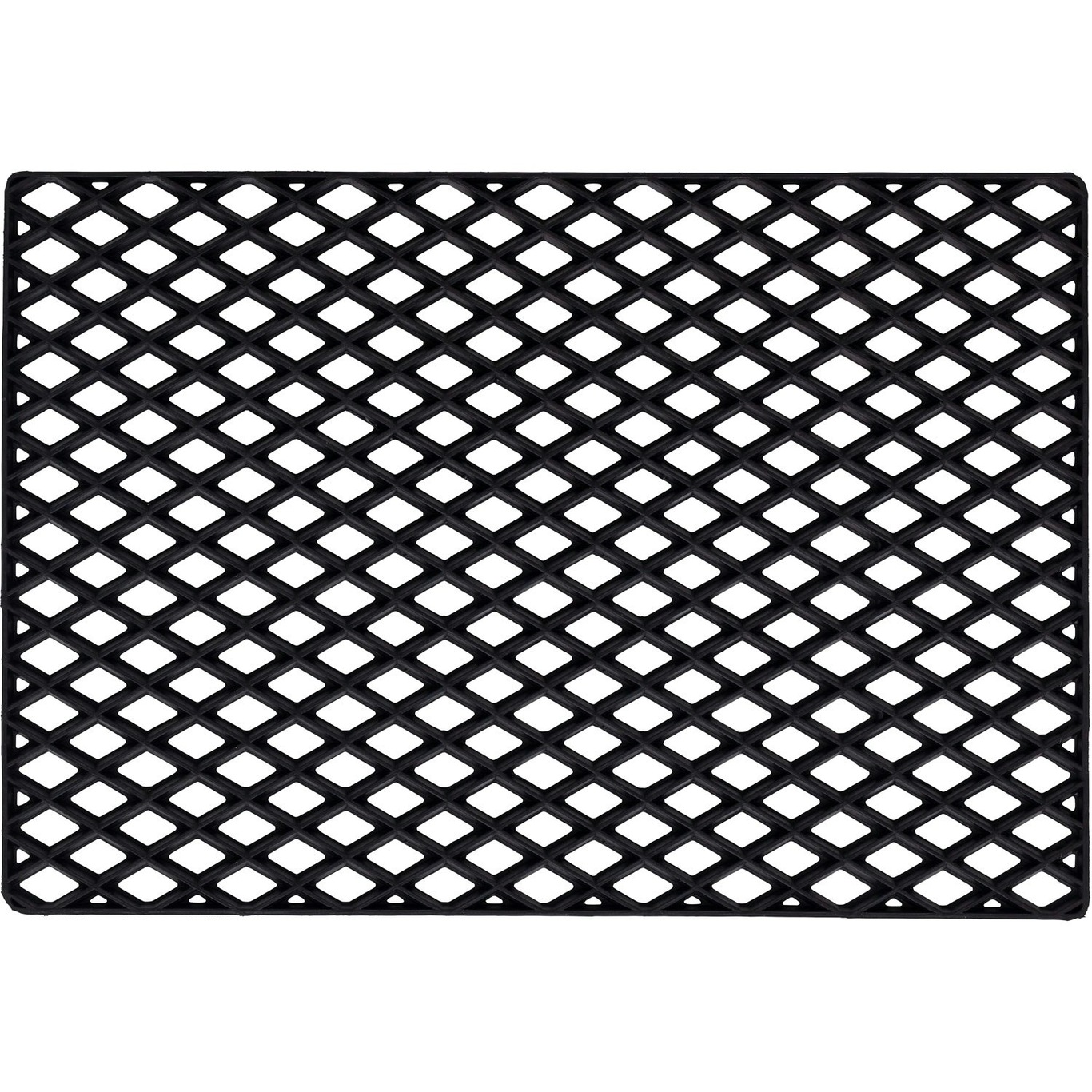 Black Grid Dørmatte, 60x90 cm