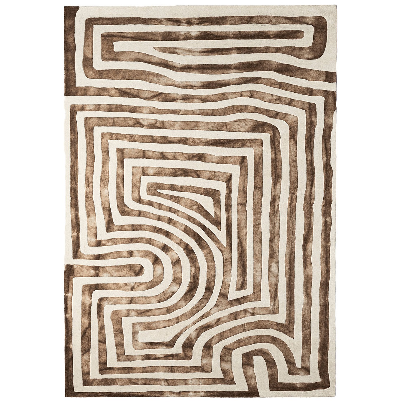 Psychadelic Labyrinth Ullteppe 300x400 cm, Beige