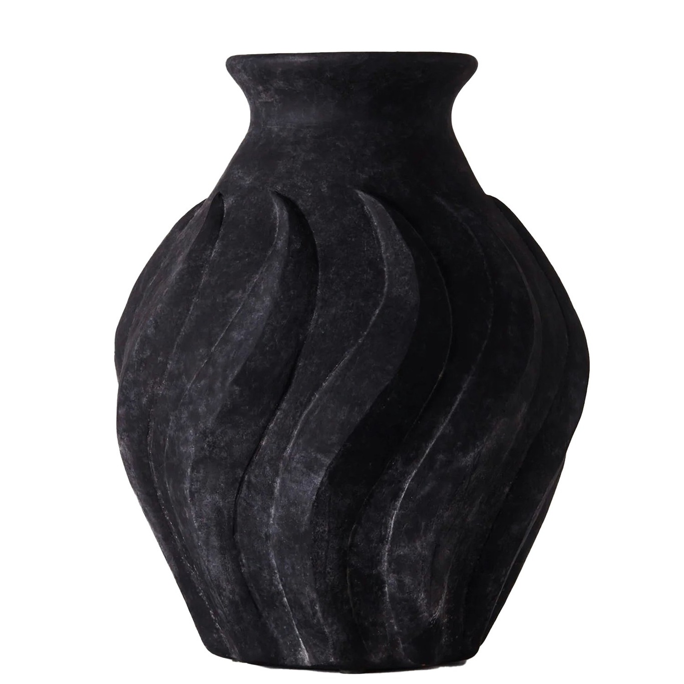 Swirl Vase Liten, Sort