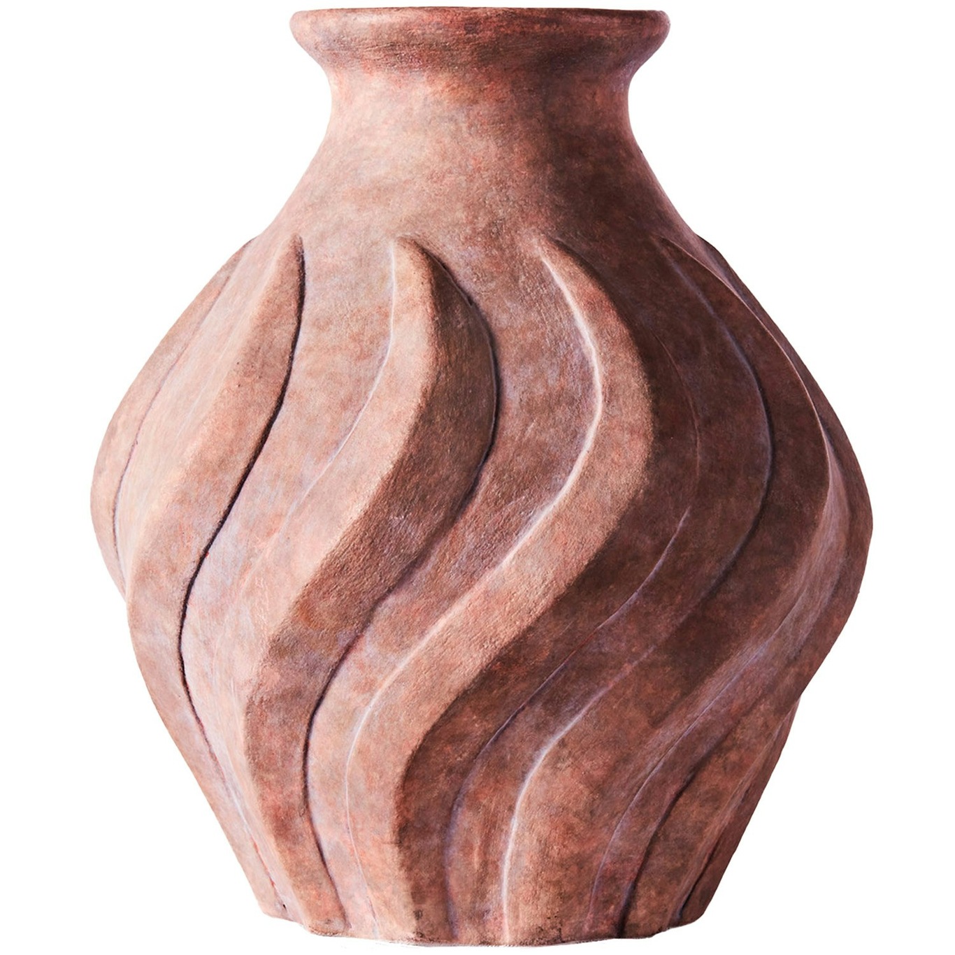 Swirl Vase Stor, Brun