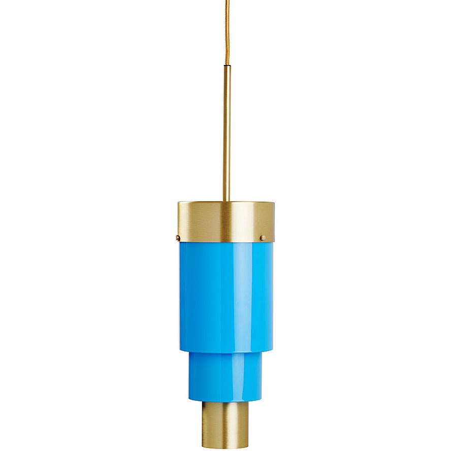 A-spire Pendel, Messing / Opalblå