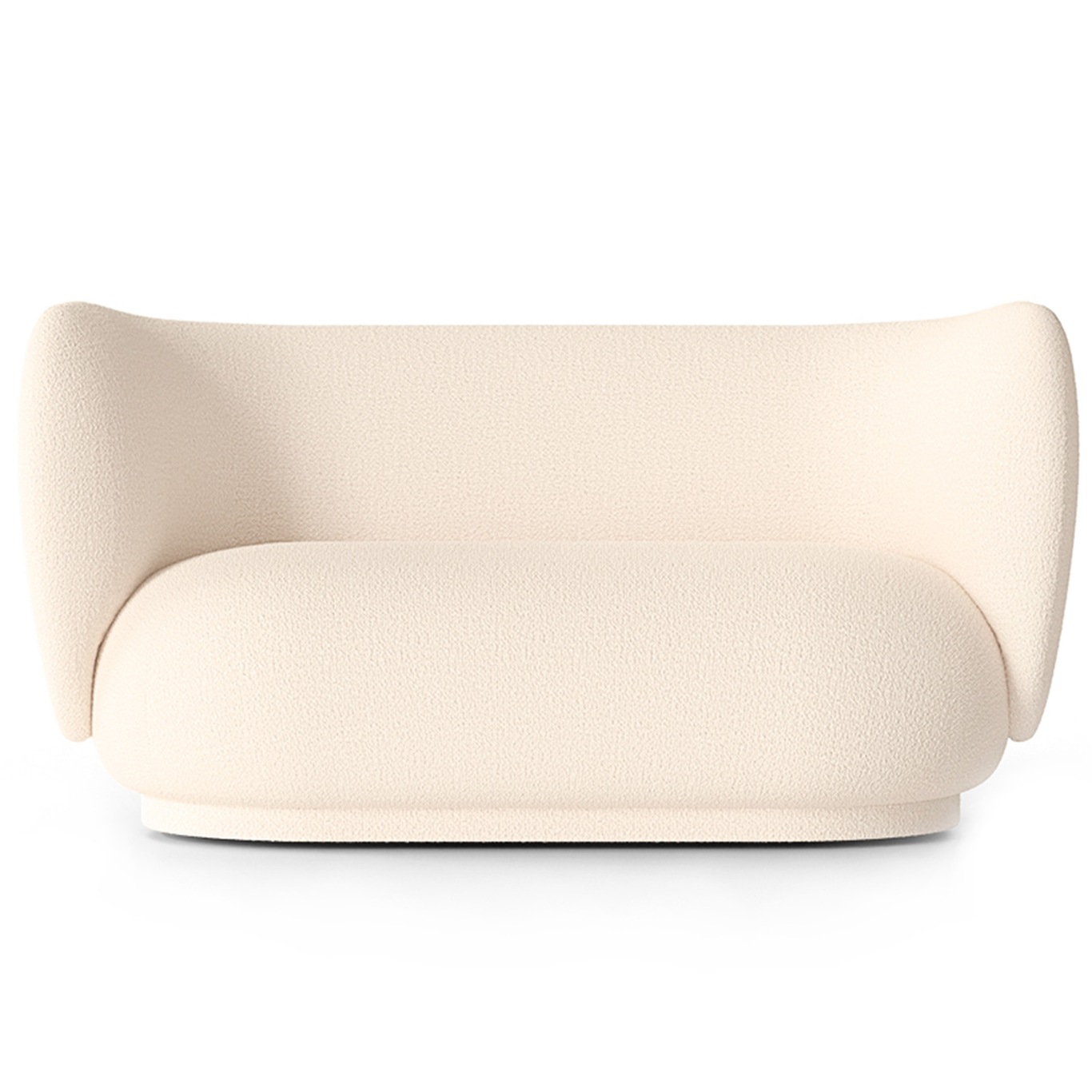 Rico Wool Boucle 2-Seter Sofa, Off-white