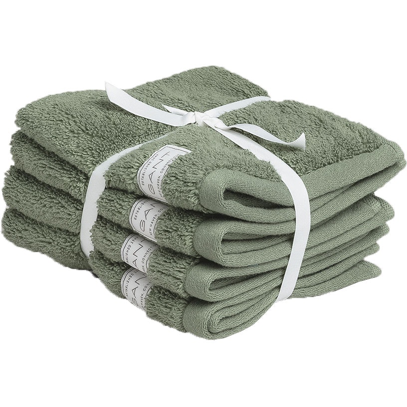 Premium Håndklær 30x30 cm 4-pk, Agave Green