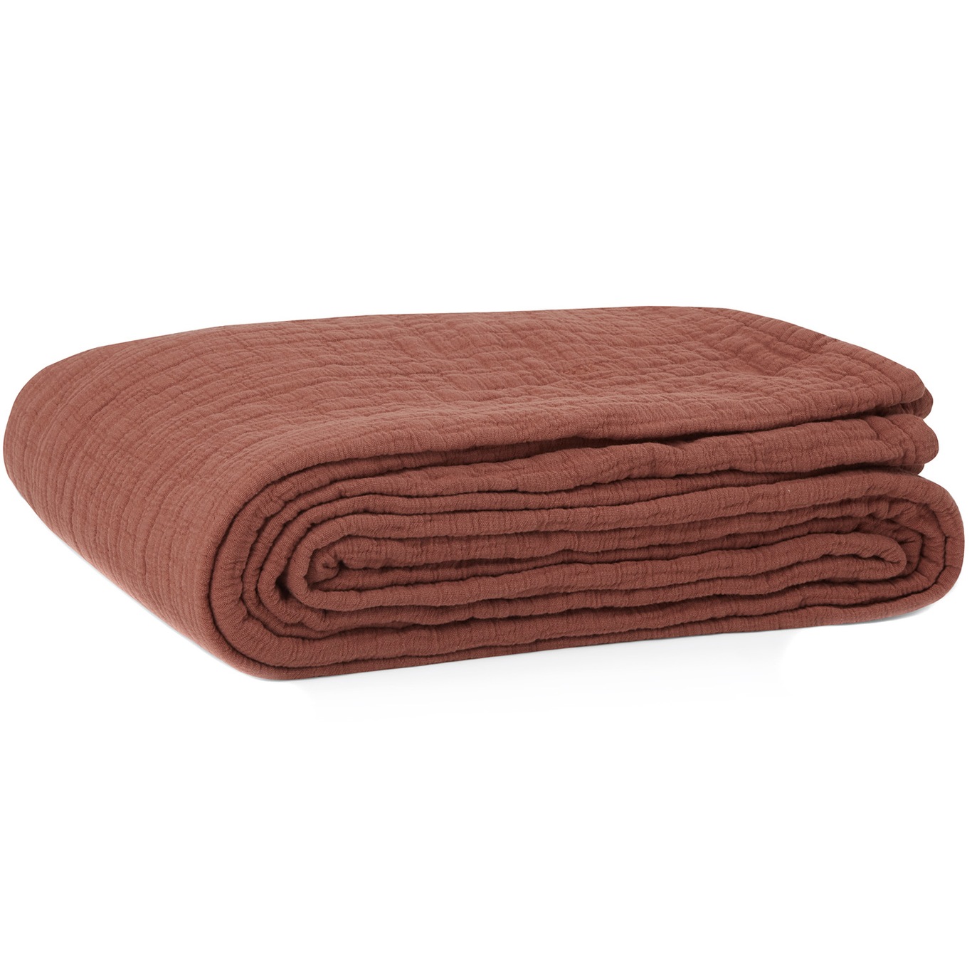 Rust Cotton Mellow Bed Cover Double 160x260 cm Sengeteppe 160x260 cm Rust Red