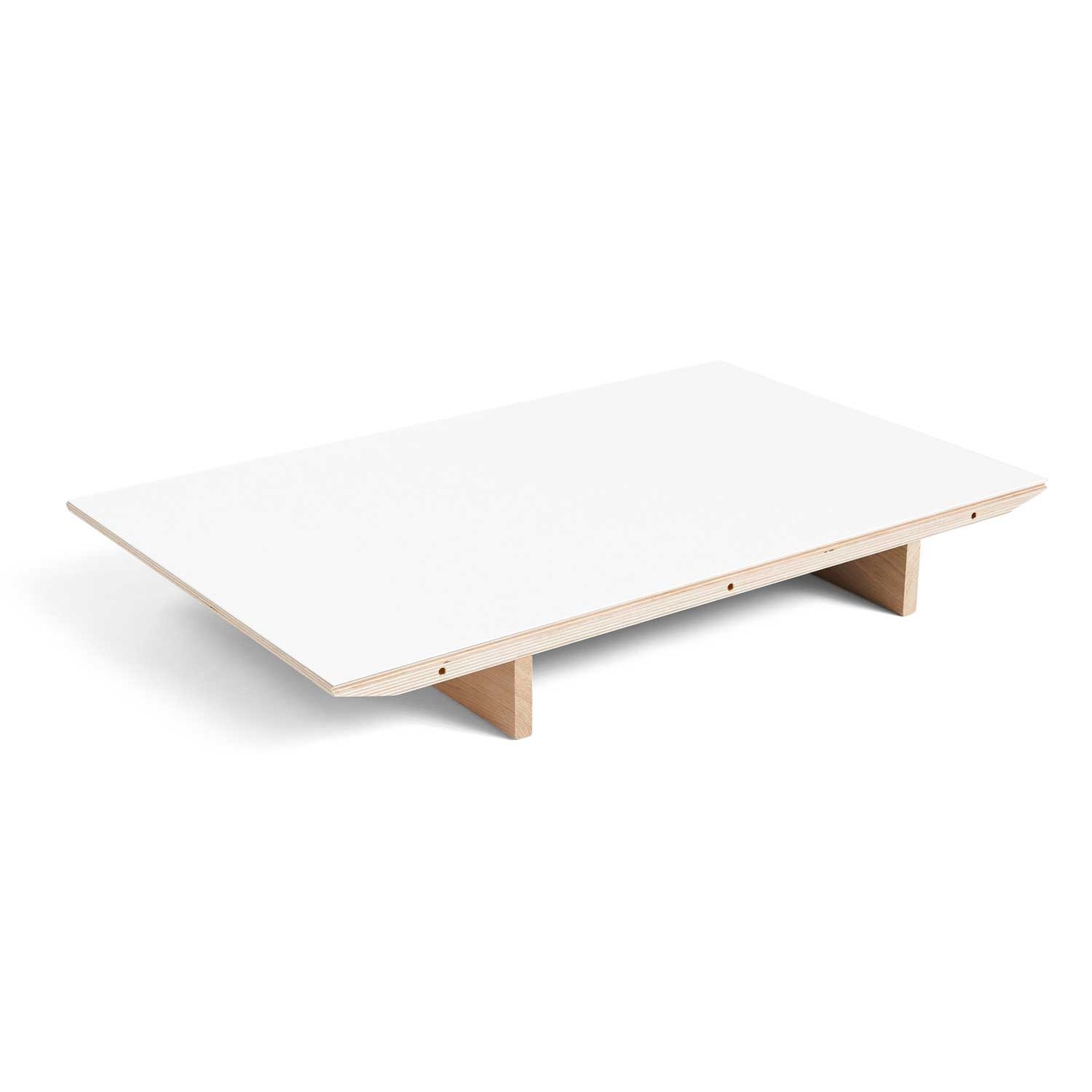 CPH 30 Extendable Leaf 50x90 cm, White Laminate/Water-based Lacquered Oak