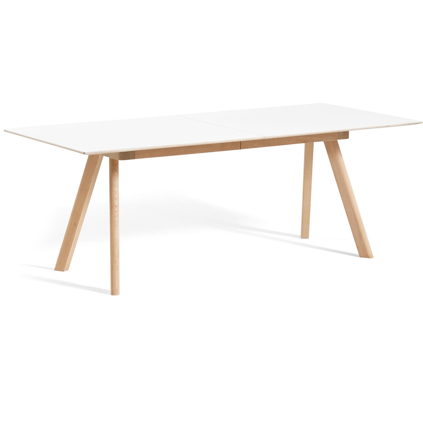 CPH 30 Table Extendable 250-450 cm, Water-based Lacquered Oak/White Laminate