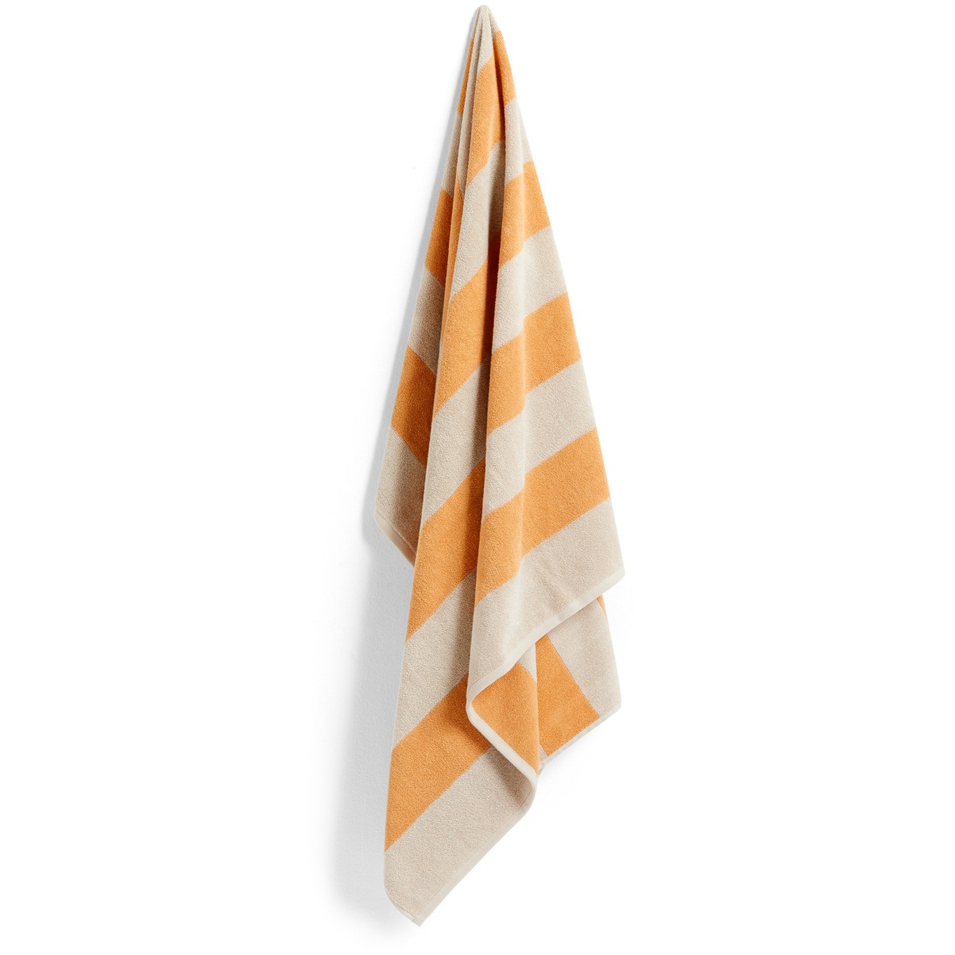 Frotté Stripe Badehåndkle 100x150 cm, Varmgul