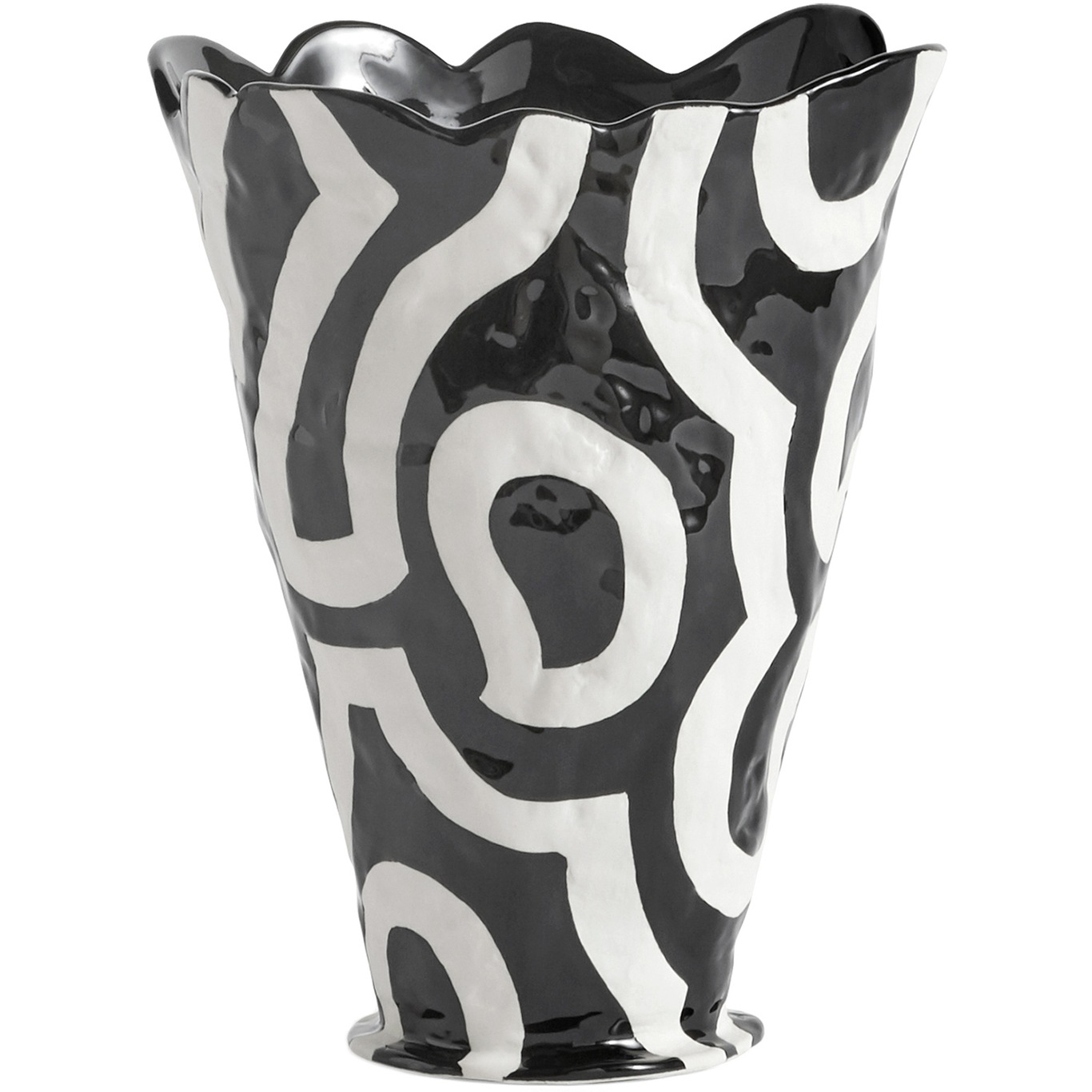 Shadow Vase Ø19,5x25 cm Black White