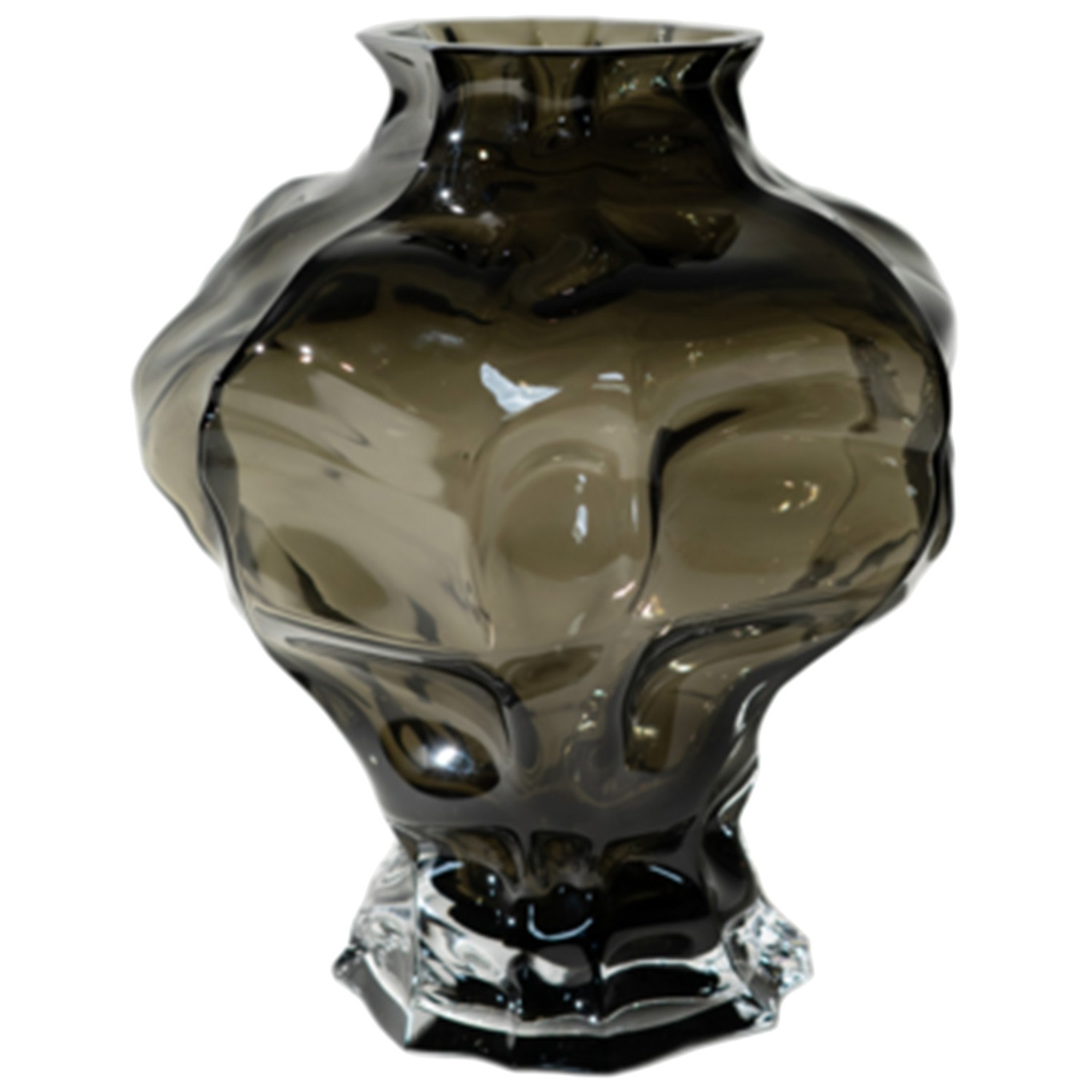 Ammonit Vase 30 cm, Røyk