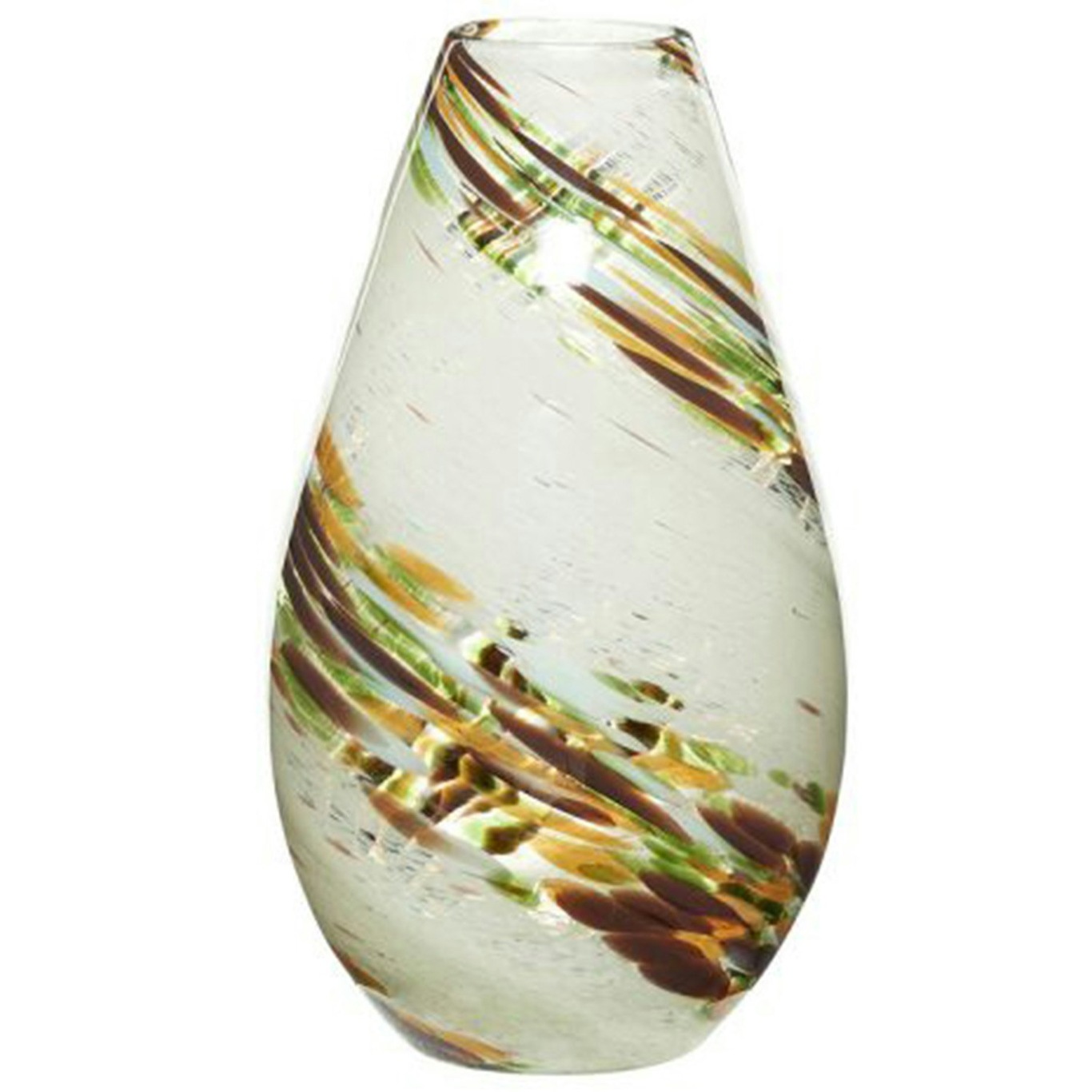 Grove Vase 33 cm, Amber/Brun / Grønn