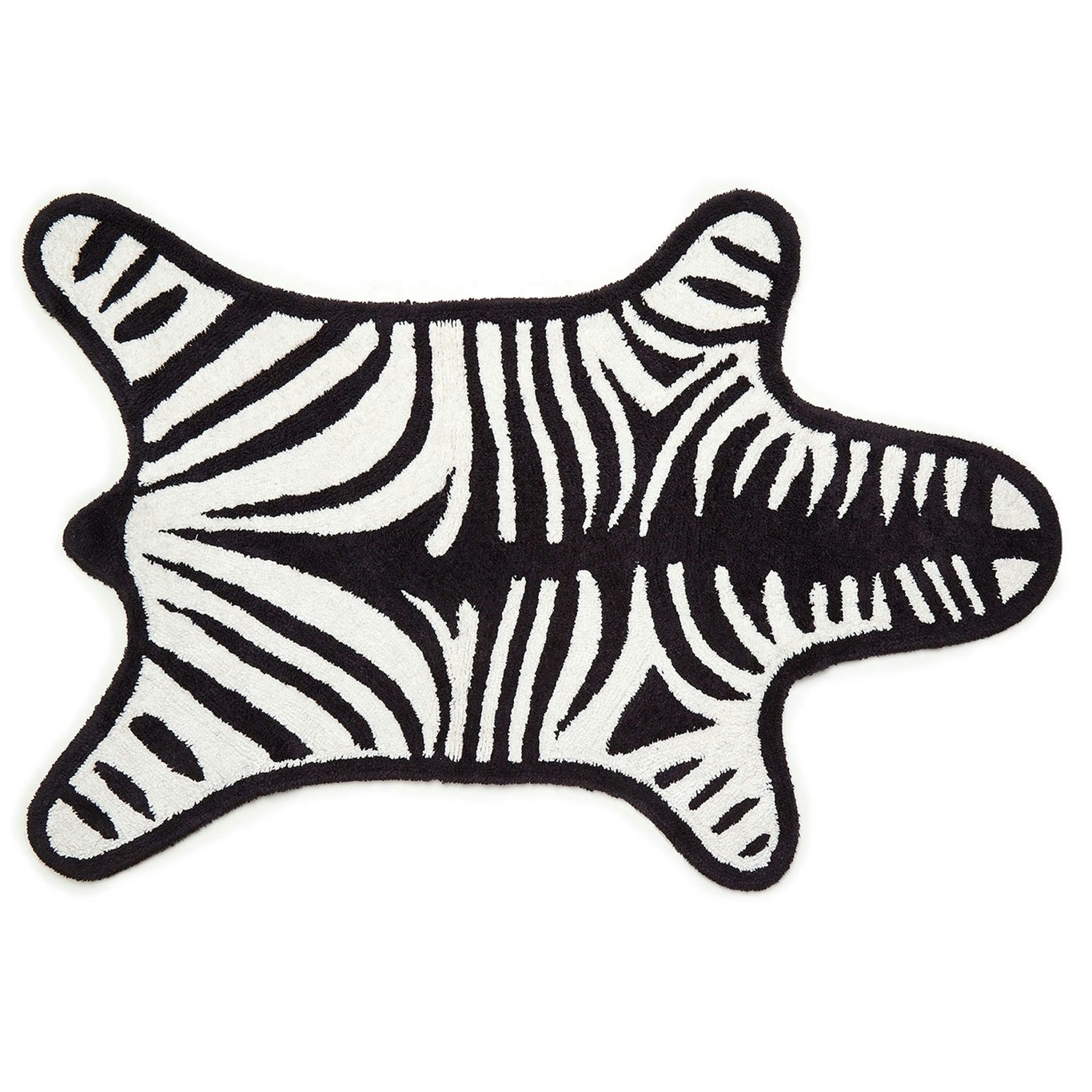 Zebra Baderomsmatte 79x112 cm, Sort/Hvit