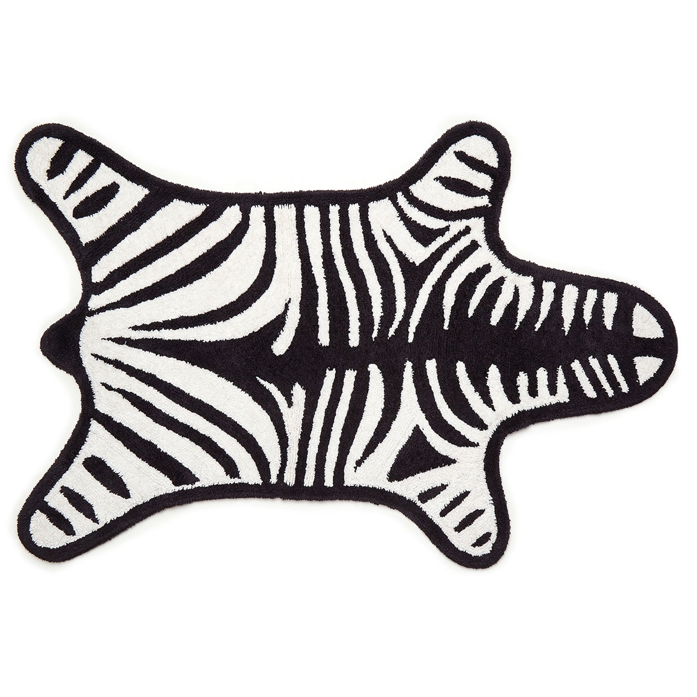 Zebra Baderomsmatte 79x112 cm, Sort/Hvit