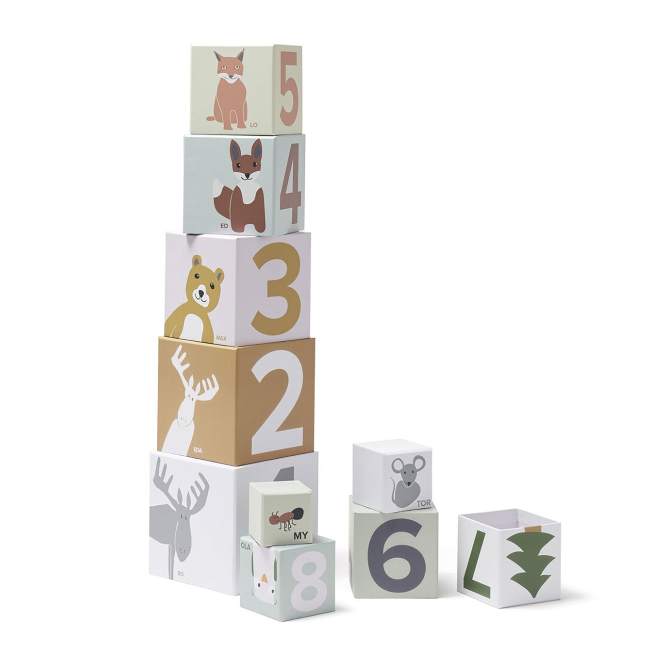 Edvin Cubes 1-10, Paperboard