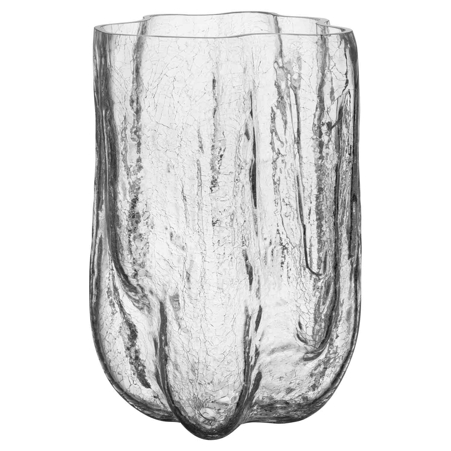 Crackle Vase 37 cm, Klar, Klar