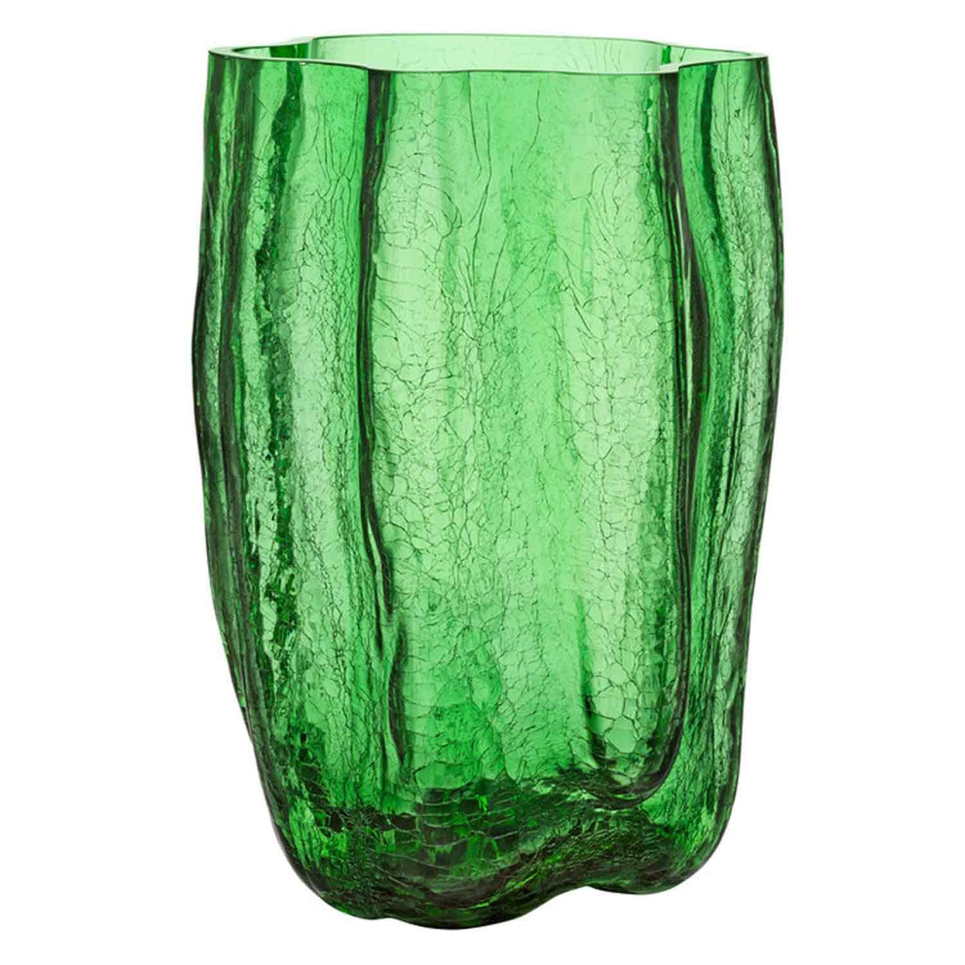 Crackle Vase Grønn, 37 cm