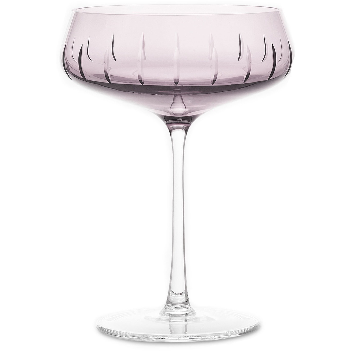 Single Cut Champagneglass, Rose