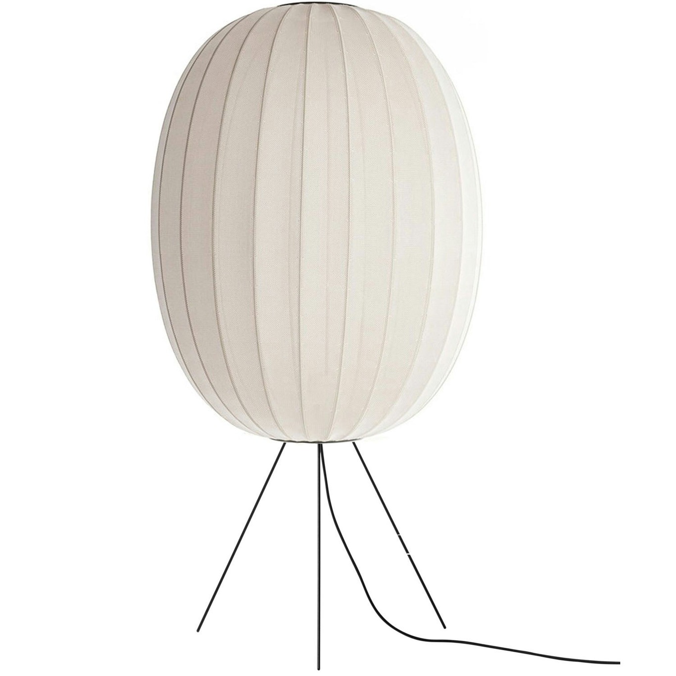 Knit-Wit Gulvlampe Høy Oval 65 cm, Pearl White