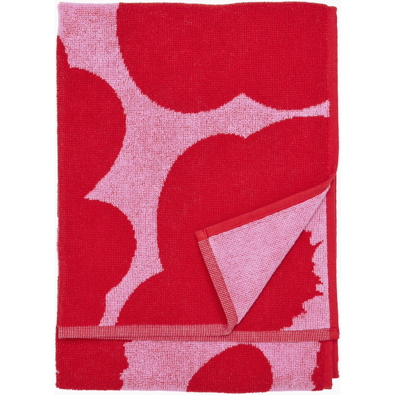 Unikko Håndkle 50x70 cm, Rosa / Rød