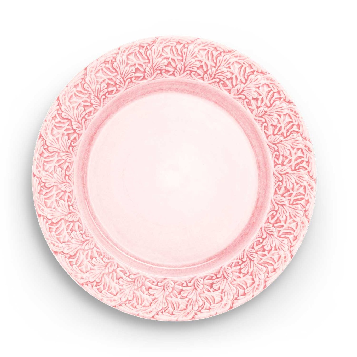 Lace Tallerken 25 cm, Lys rosa