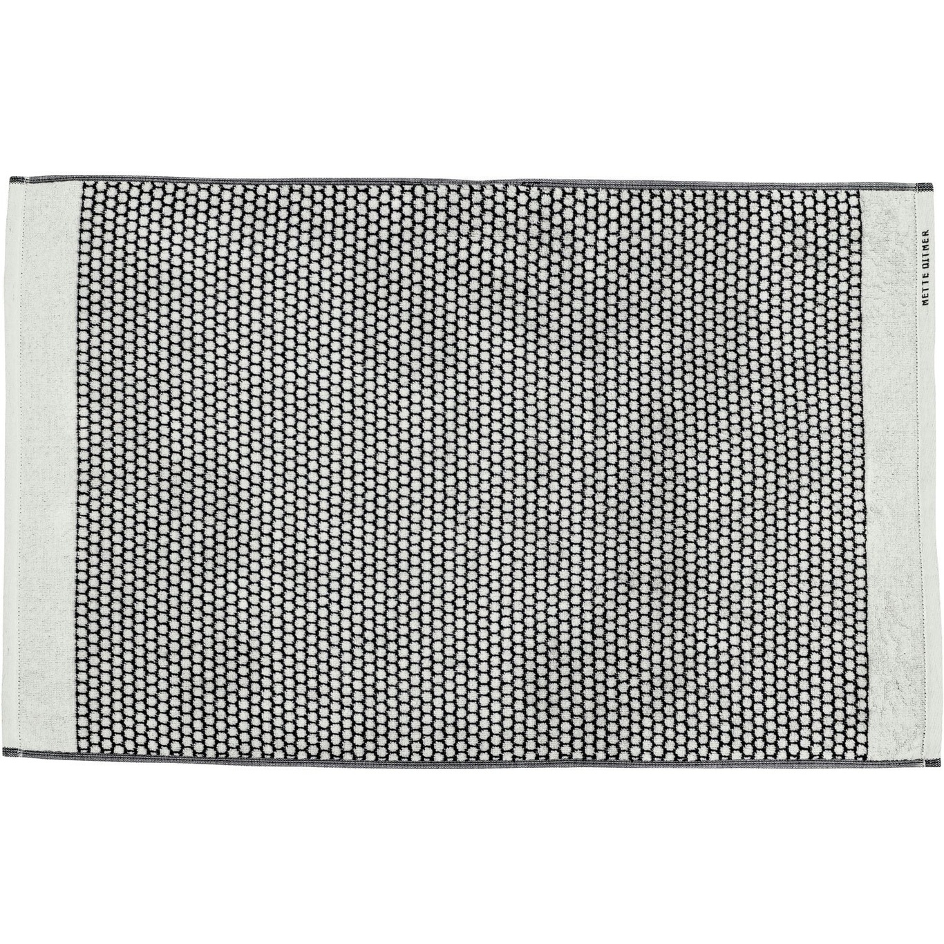 GRID Badematte 50x80 cm, Sort/Off-white