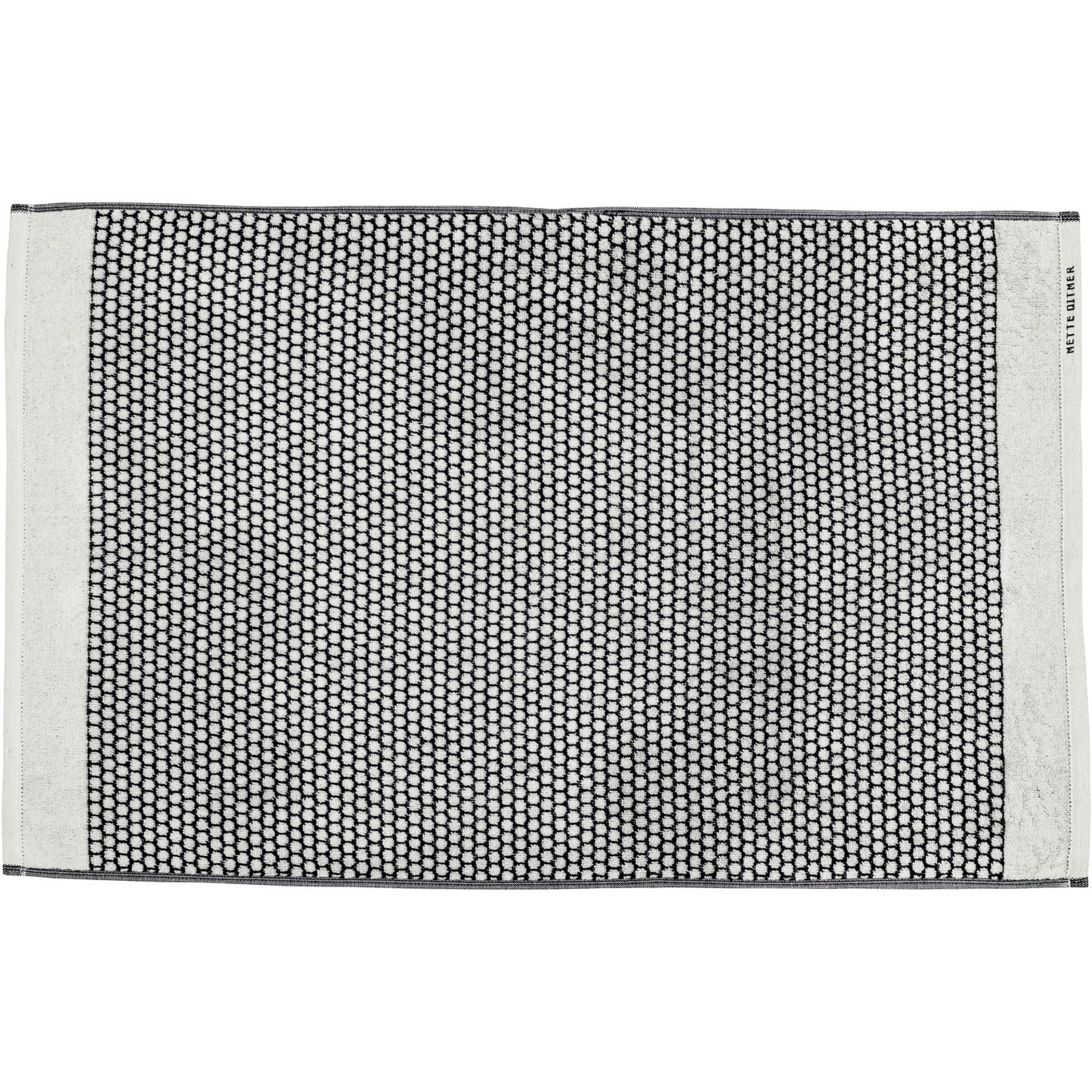 GRID Badematte 50x80 cm, Sort/Off-white