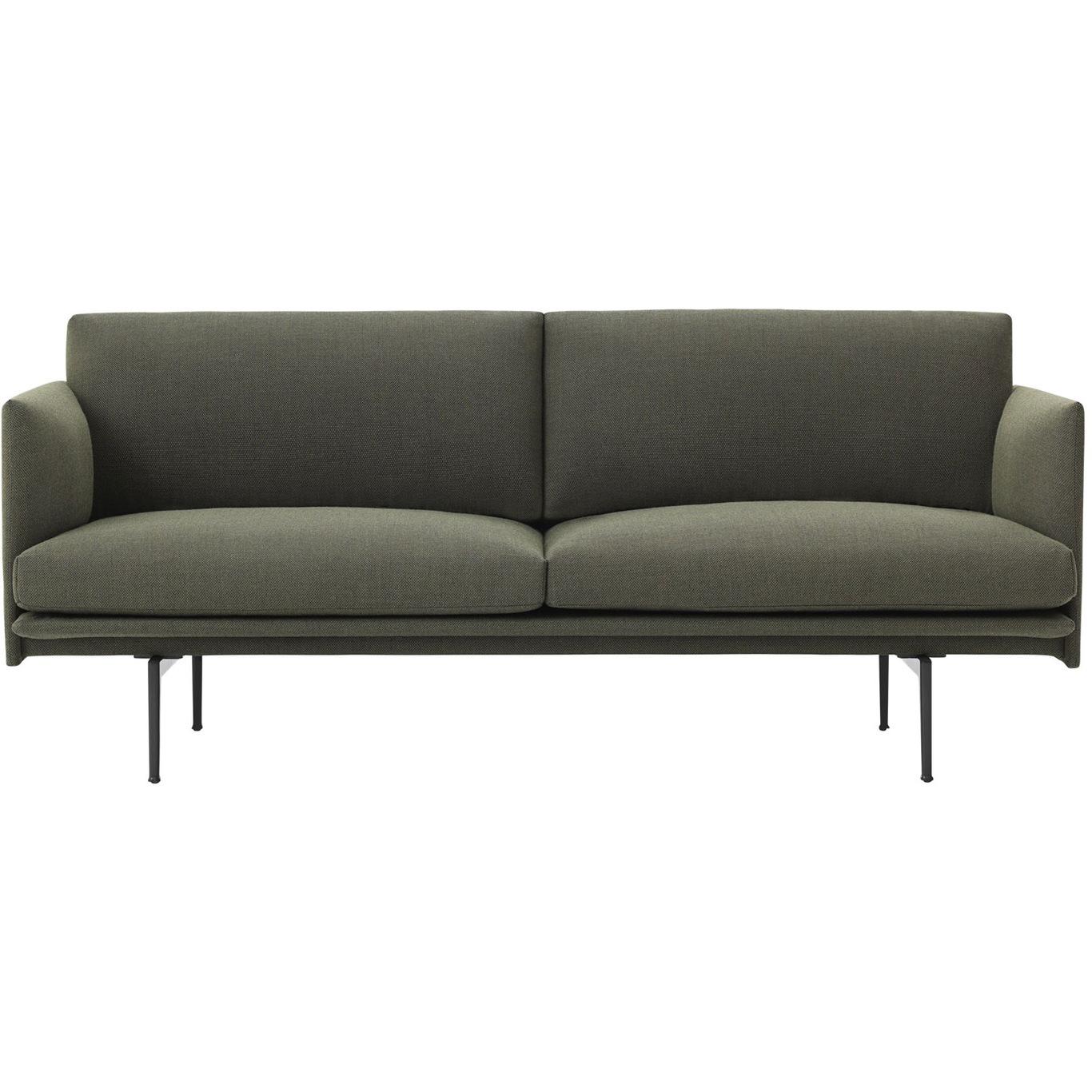 Outline Sofa 2-seters, Fiord 961 / Aluminium