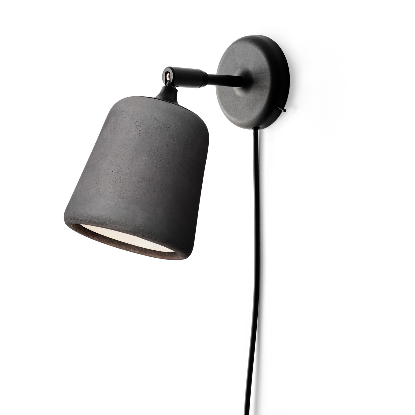 Material Wall Lamp Vegglampe, Dark grey concrete
