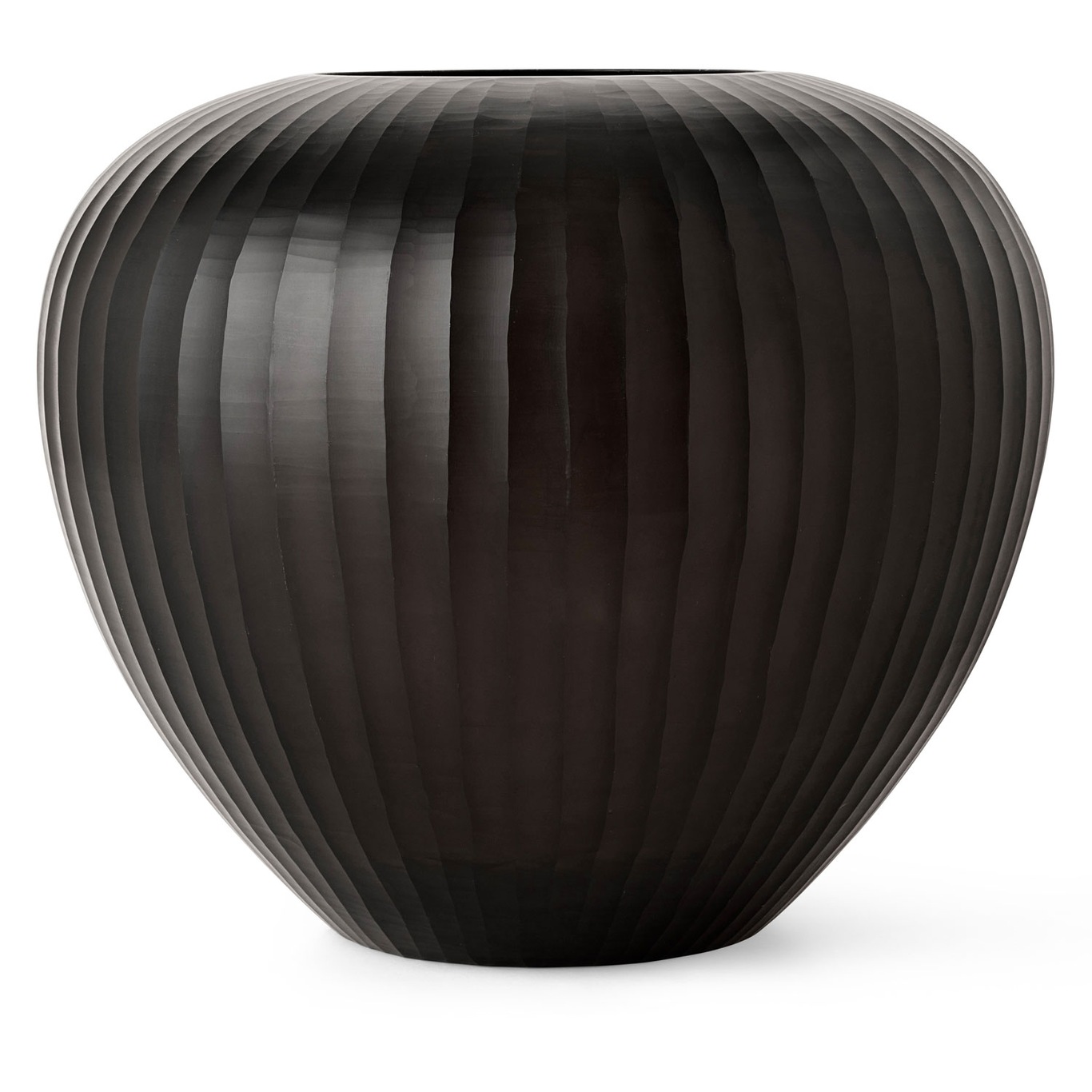 Organic Wide Vase Ø36 cm, Røyk
