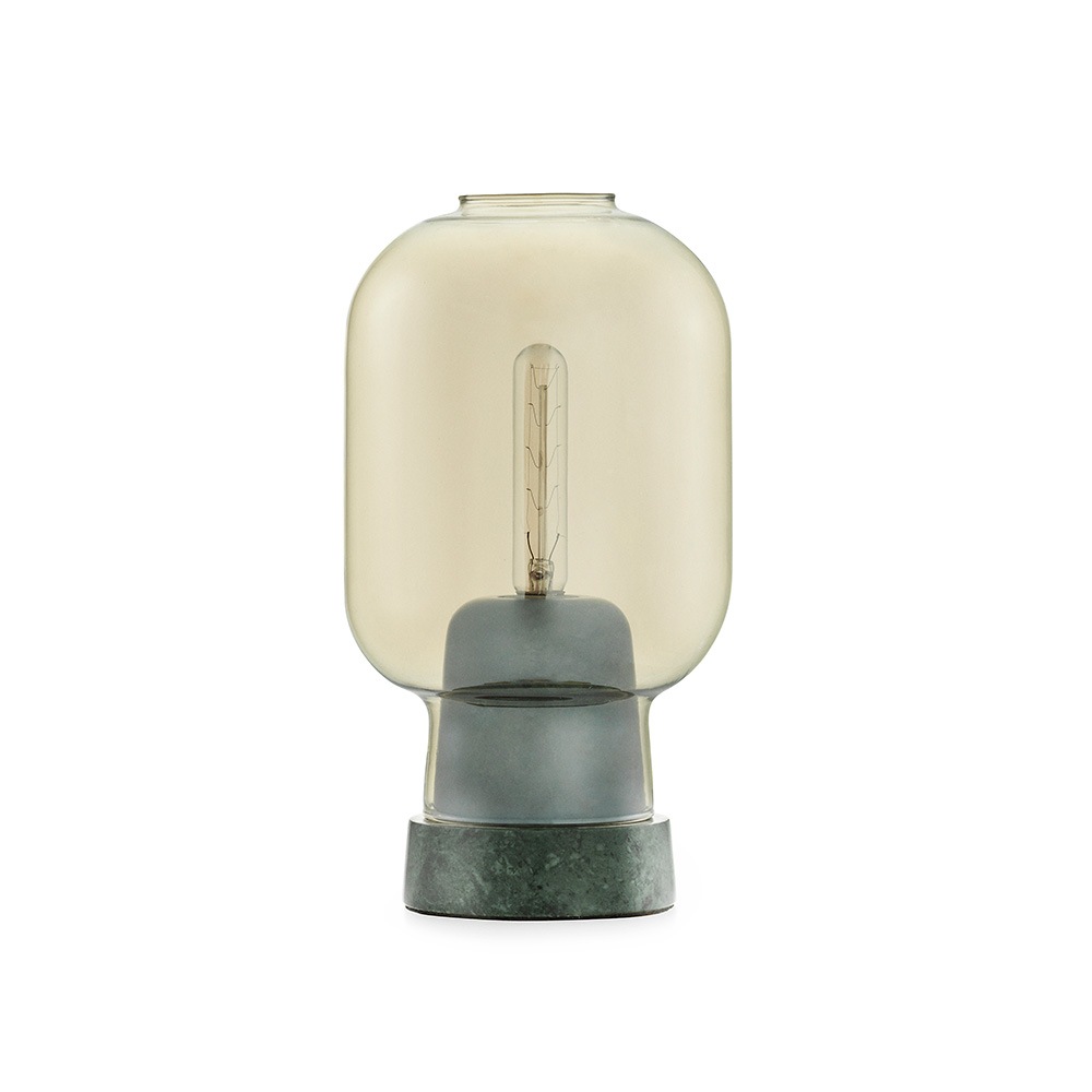 Amp Bordlampe, Gull / Grønn Marmor
