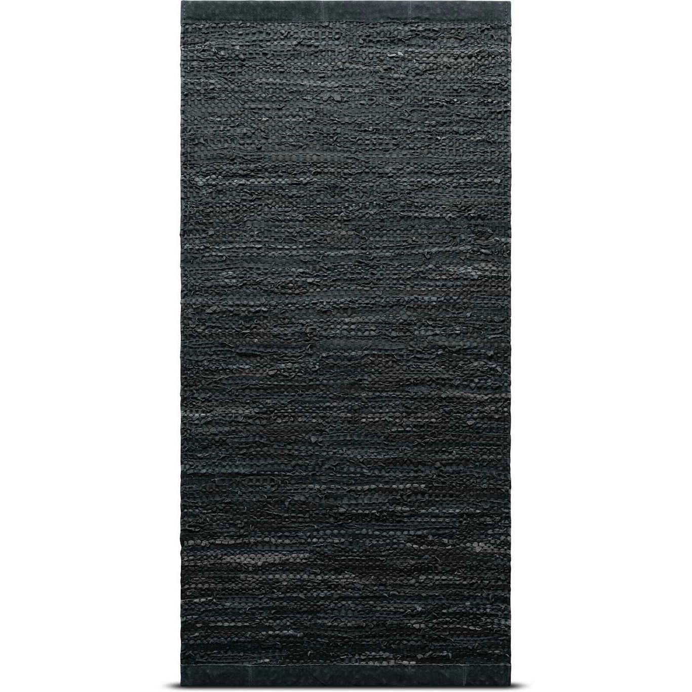 Leather Gulvteppe 65x135 cm, Mørk Grå