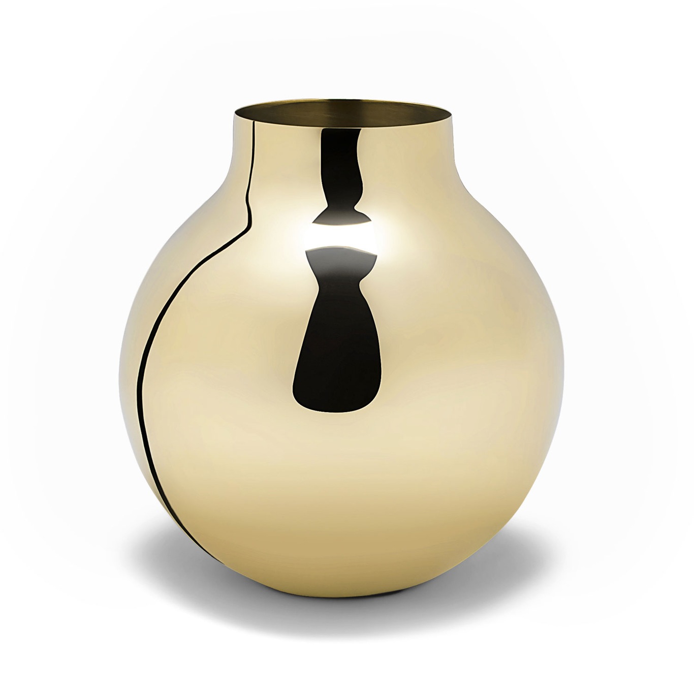 Boule Vase H21,5cm Ø20cm, Messing