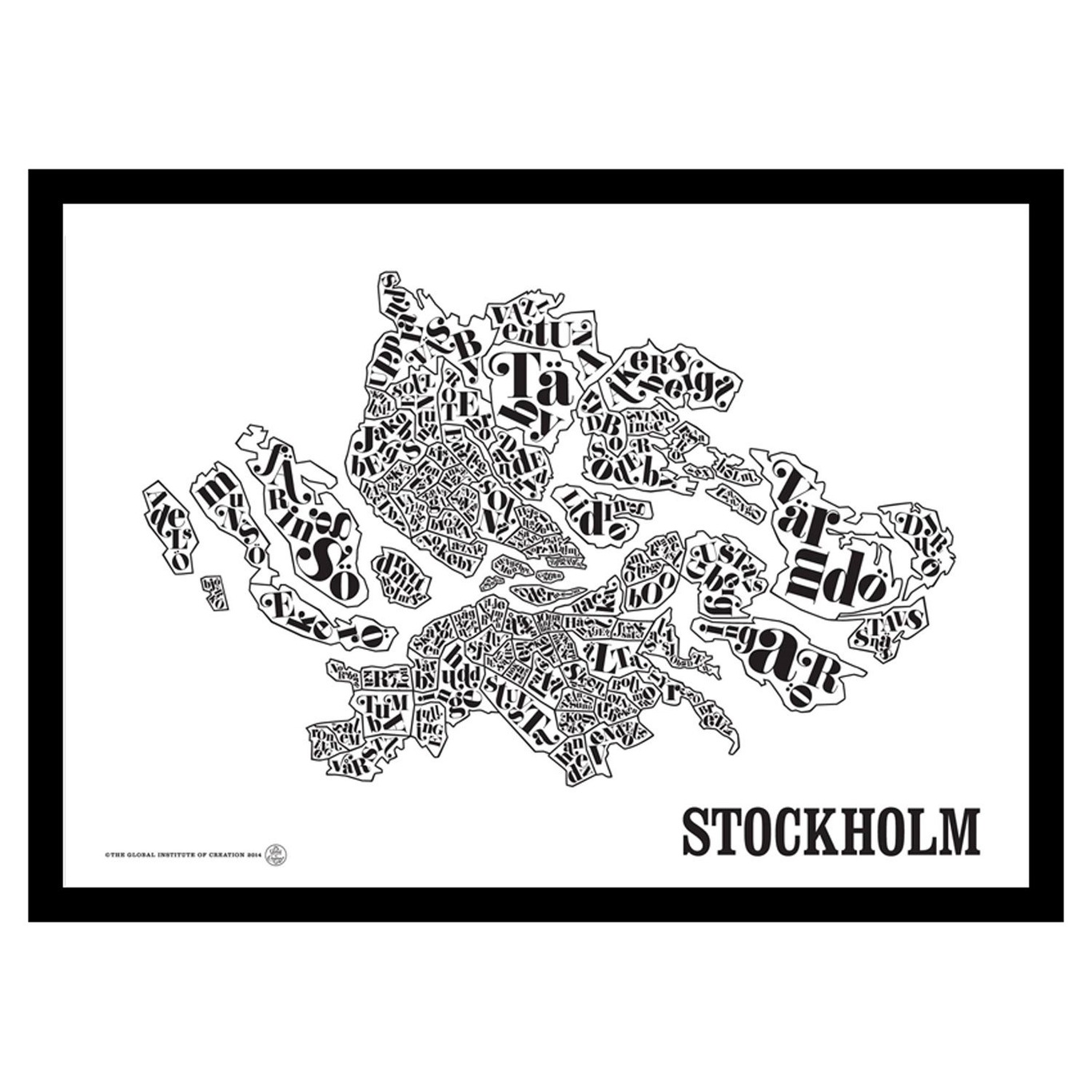 Stockholmskart Poster
