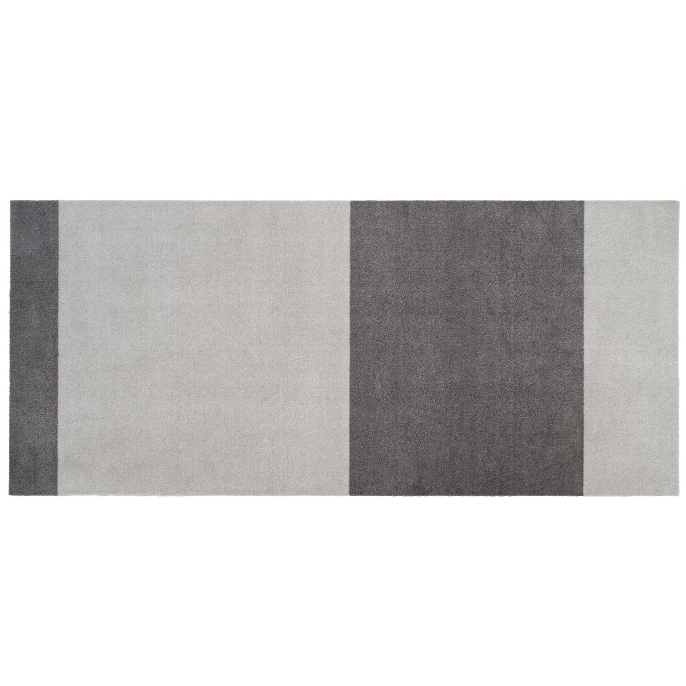 Stripes Teppe Steel Grey / Lysegrå, 90x200 cm