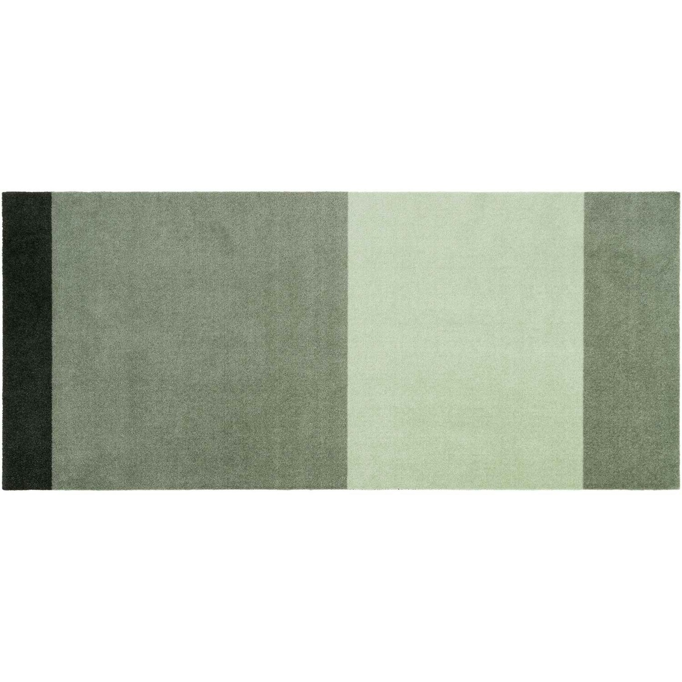 Stripes Teppe Lysegrønn / Mørkegrønn, 90x200 cm