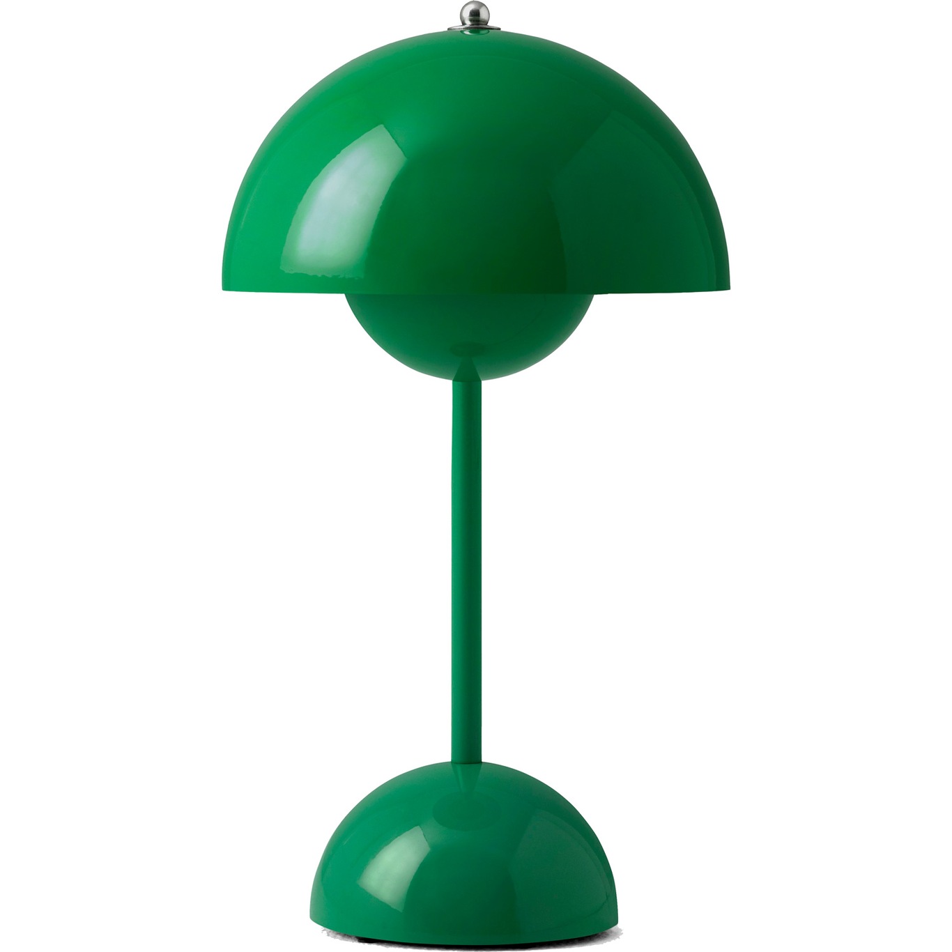 Flowerpot VP9 Bordlampe Bærbar med Magnetisk Ladekabel, Signalgrønn